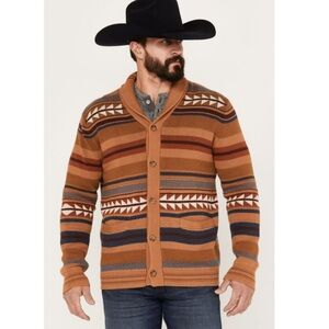 Pendleton Men's Navajo Print Cotton Cardigan Large